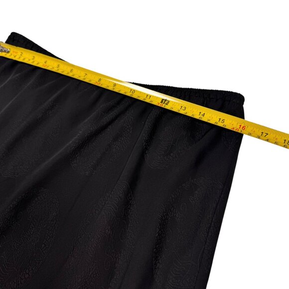 Citron Santa Monica Silk Midi Skirt Sz.XL Black Whimsigoth Boho Feminine Flowy - Picture 8 of 9